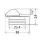 Alcor LED courtesy light for recess mounting - downward orientation